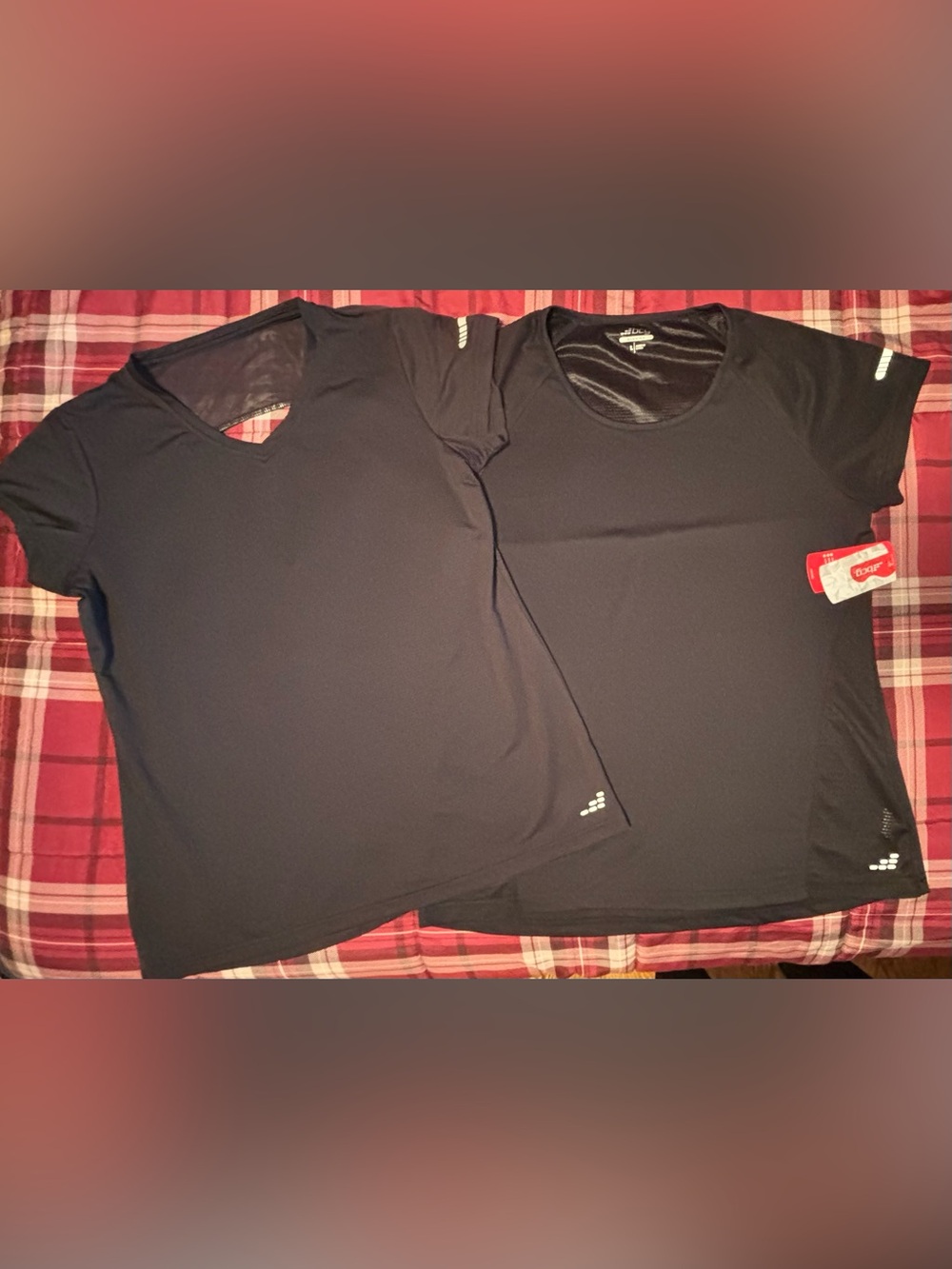 2 bcg Black Short Sleeve Running/Workout shirts 1 NWT, 1 NWOT